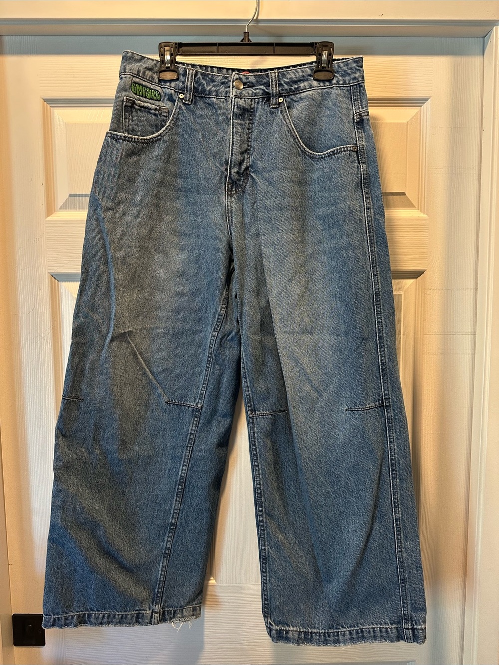 Empyre Women's Wide-Leg Denim Jeans in Blue Size 8